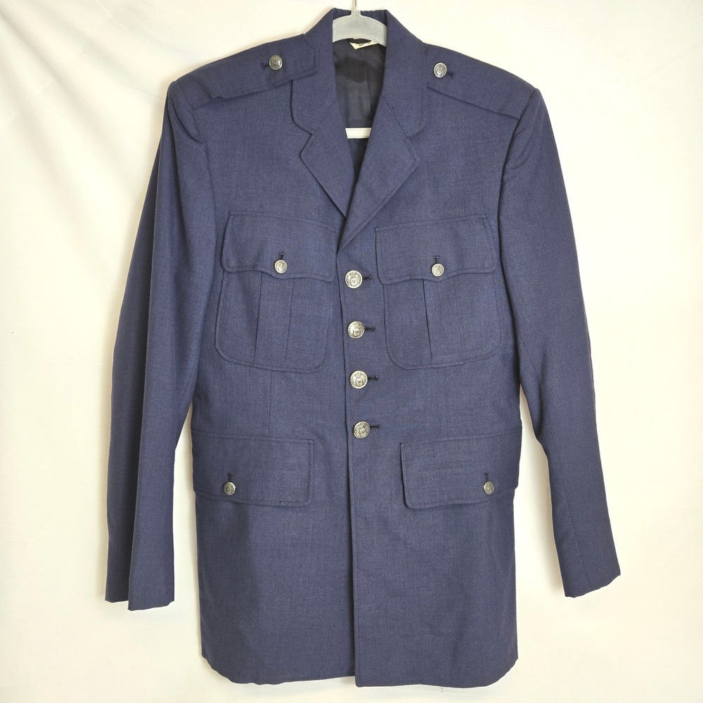 United States Air Force Dress Uniform Coat, Shade 84 Blue, Wool Blend, Vtg, 38R